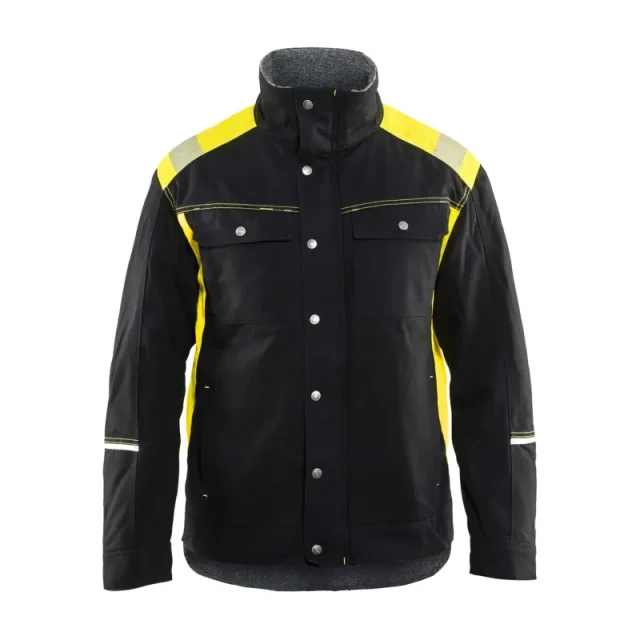 Blåkläder 491513709933XXXL Vinterjacka svart/varselgul, hantverksjacka Stl XXXL