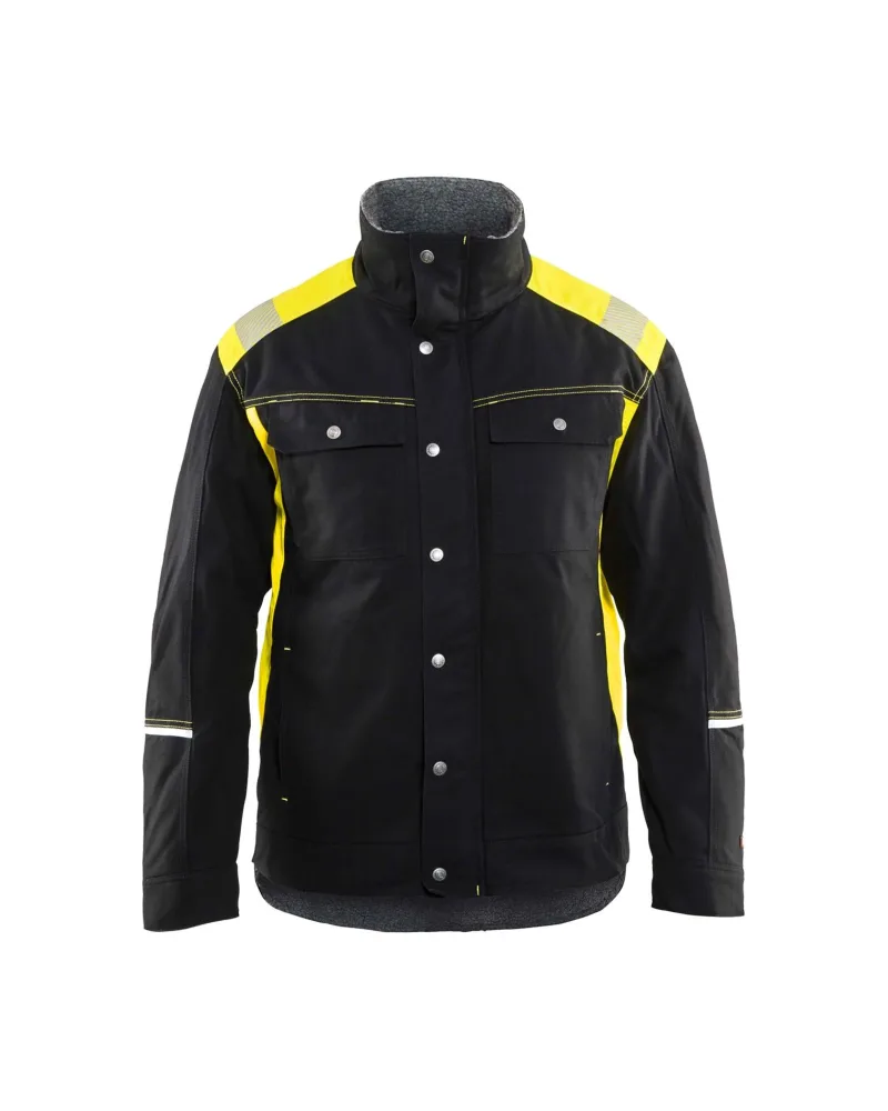 Blåkläder 491513709933XXXL Vinterjacka svart/varselgul, hantverksjacka Stl XXXL