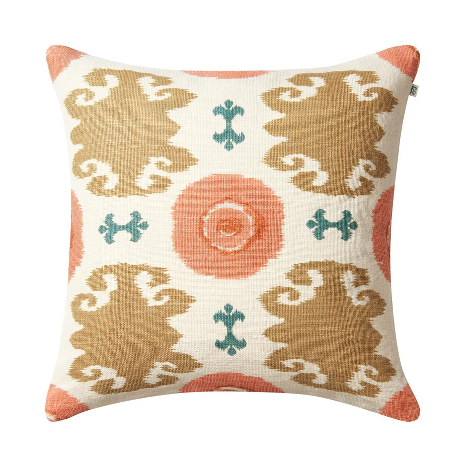 Mahal kuddfodral 50x50 cm, Rose-apricot-khaki-heaven blue