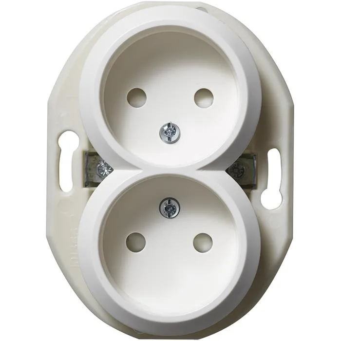 Schneider Electric Renova WDE011121 Vägguttag utan ram, ojordat, 2-vägs