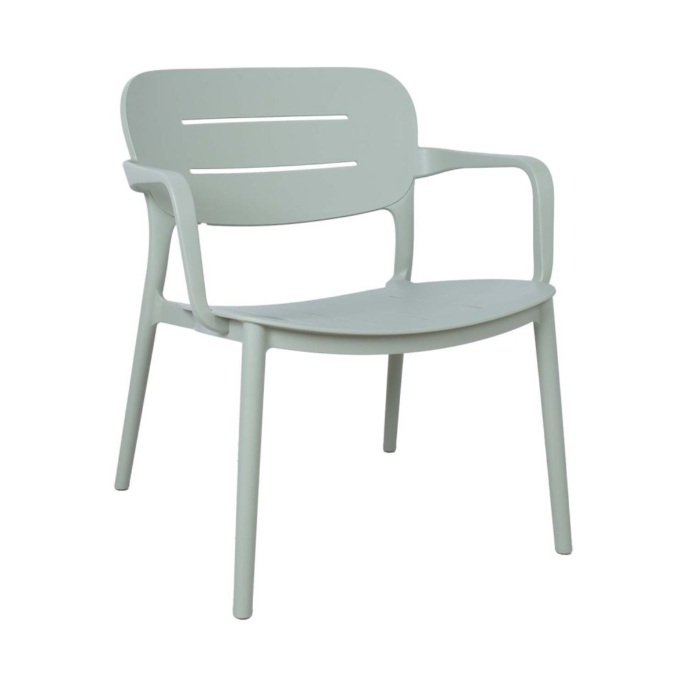 Stol Mango grönaktigt plast 64x66x75,5 cm