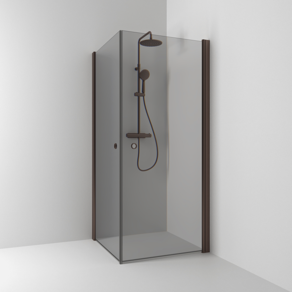 HÖRNDUSCH SVEDBERGS RAK SKOGA HG MO/RÖ 90X90, INTHT 90X198X90CM