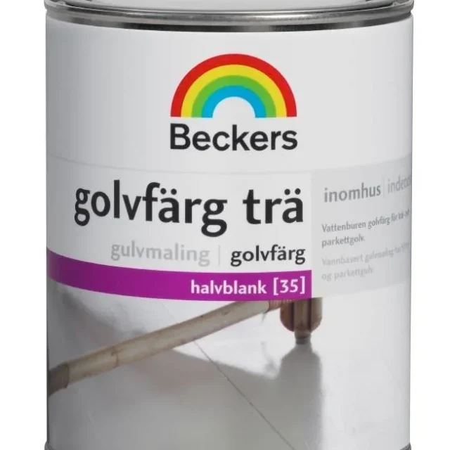 Beckers Trä Golvfärg halvblank Vit
