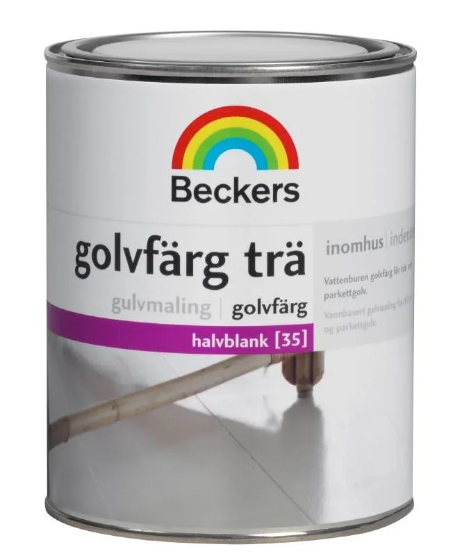Beckers Trä Golvfärg halvblank Vit