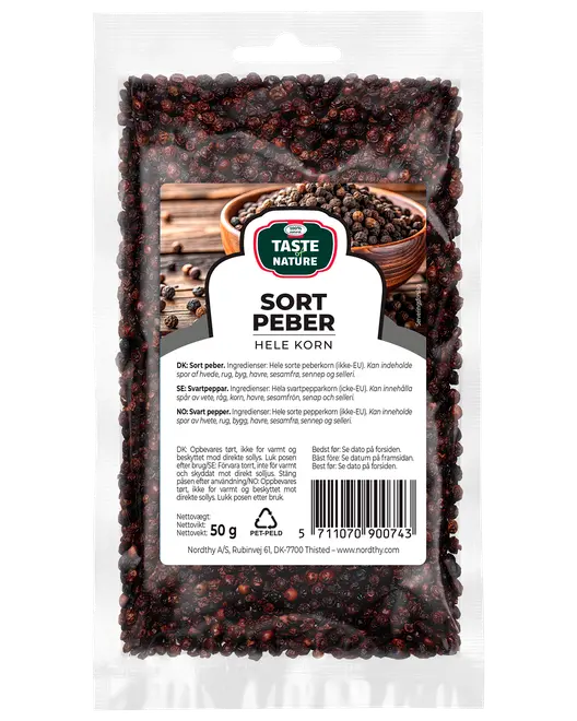 Taste of Nature – Svartpeppar hela korn 50 g