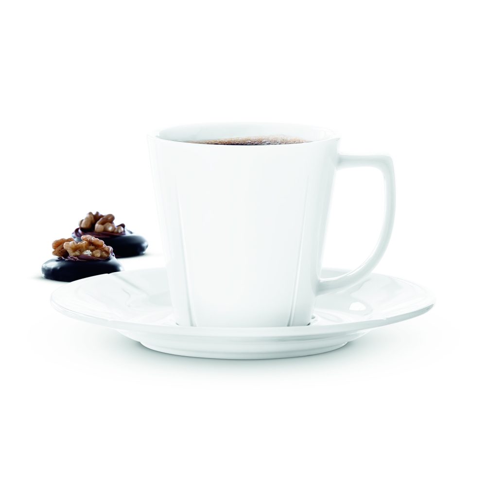 Grand Cru kaffekopp med fat, kaffekopp med fat