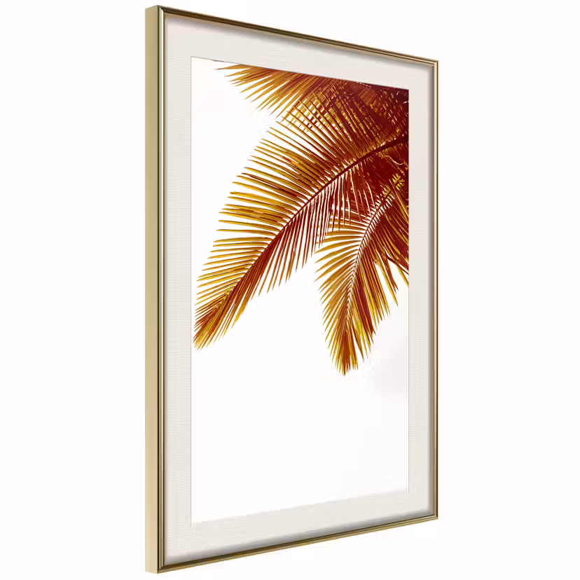 Poster Artgeist Affisch Goldilocks Guld ram med passepartout, 20x30 cm