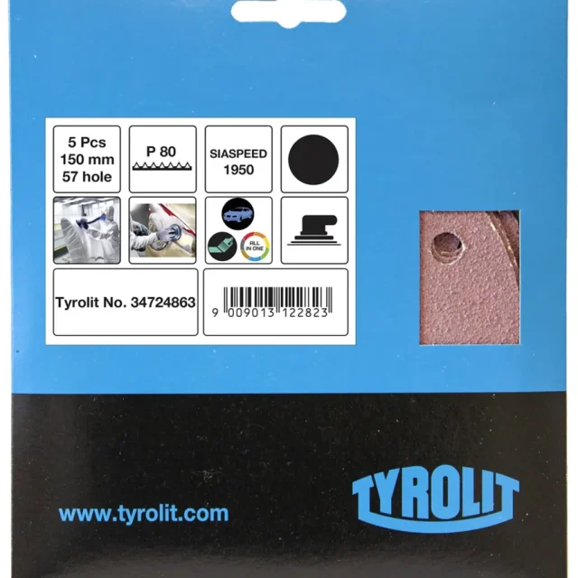 Tyrolit SIASPEED 1950 Kardborrerondell 150 mm K80