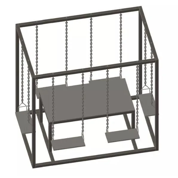 Jabo 10096 Pergola med bord och gungor, för sex personer, 2200x1400x2100 mm