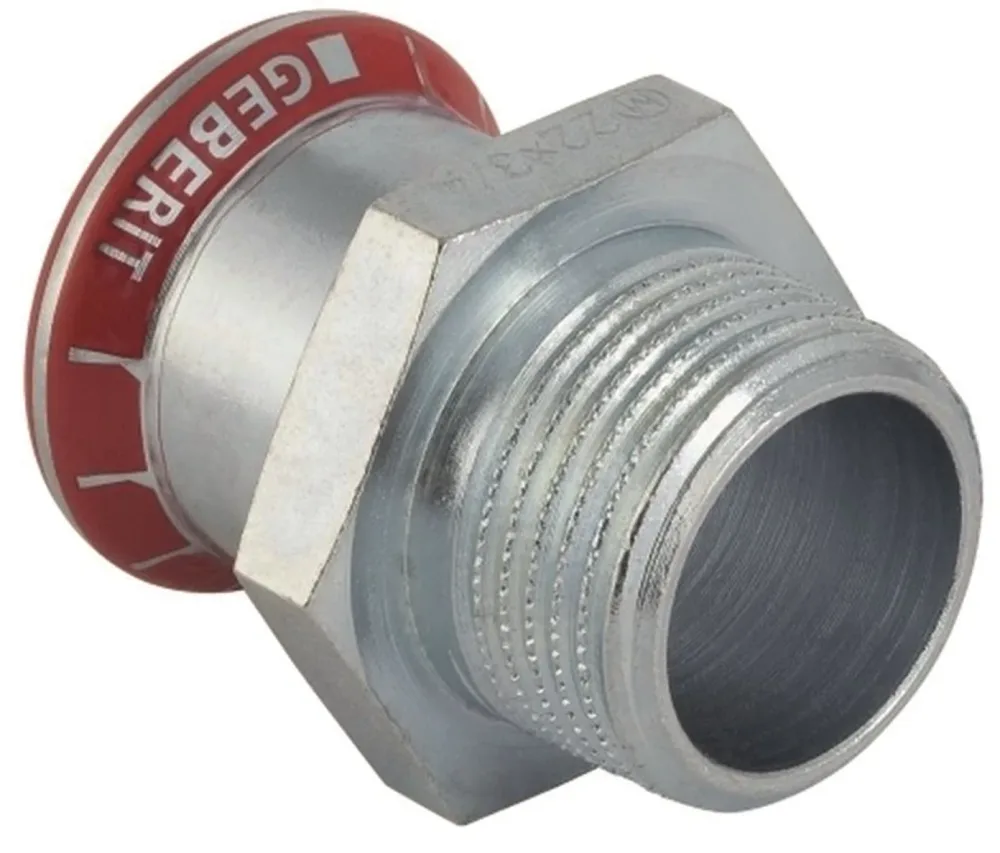 Geberit 1551026 Övergångsmuff utv. gänga, elförzinkad 42 x 40 mm