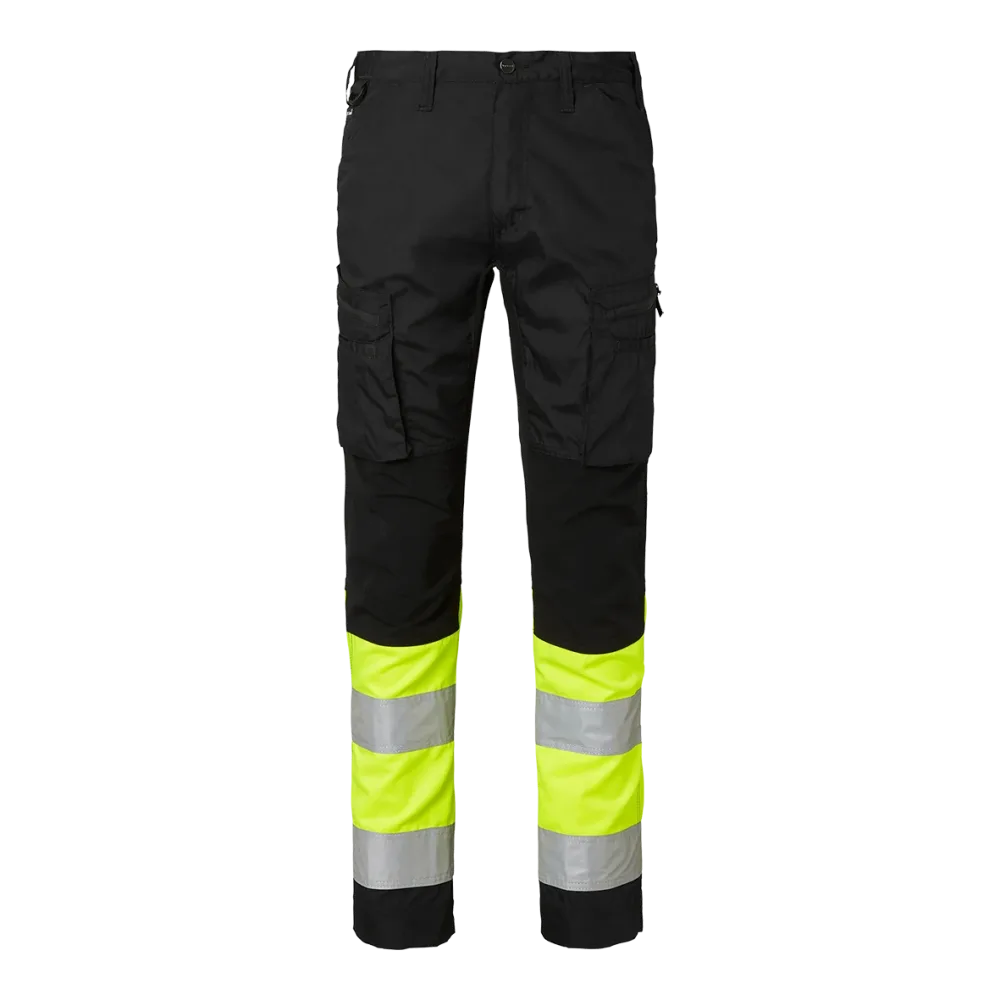 Top Swede 220 Arbetsbyxa varsel, svart/gul C48
