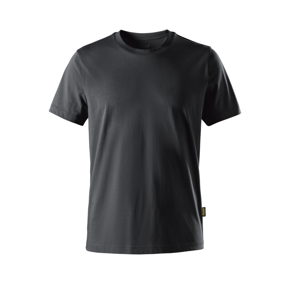 T-SHIRT KLASSISK BOMULL GRÅ STL L