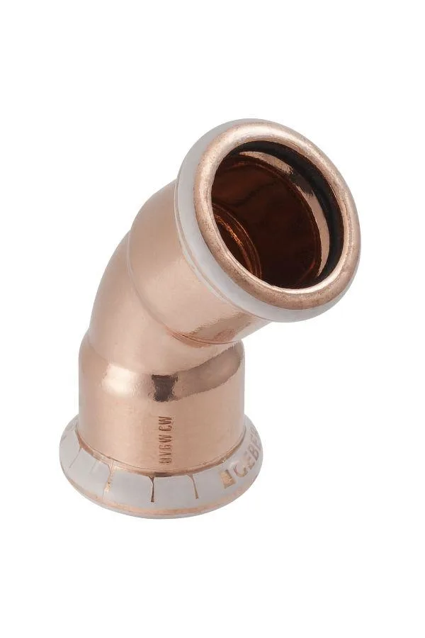 Geberit 1768148 Böj 2 muffar, 45° 15 x 15 mm