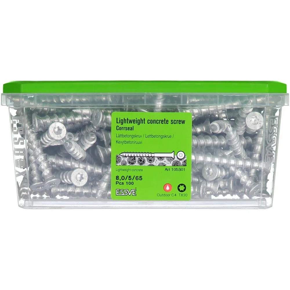 ESSVE CorrSeal TX30 Lättbetongskruv 8,0x240mm, 50-pack