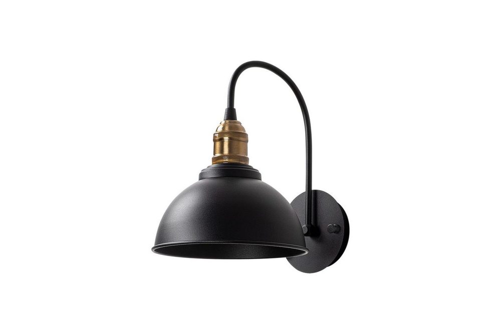 Vägglampa Masatsune Svart / Antik