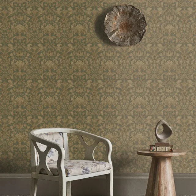 Fiona Walldesign Grace 35401 Tapet Imperial Damask Grön/metallic