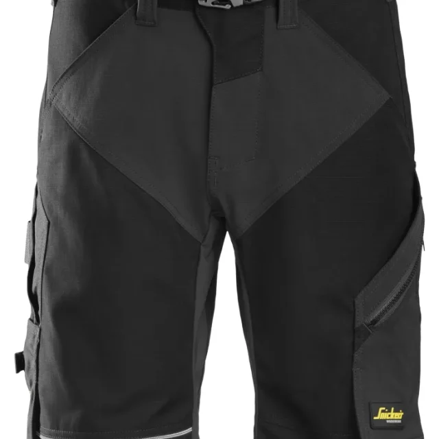 Snickers Workwear 6914 FlexiWork Arbetsshorts grå/svart Grå/Svart