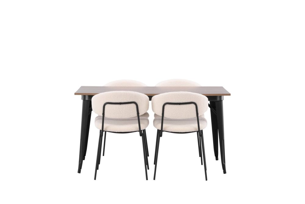 Tempe Matgrupp 140 cm Rektangulär med 4 Chico Stolar