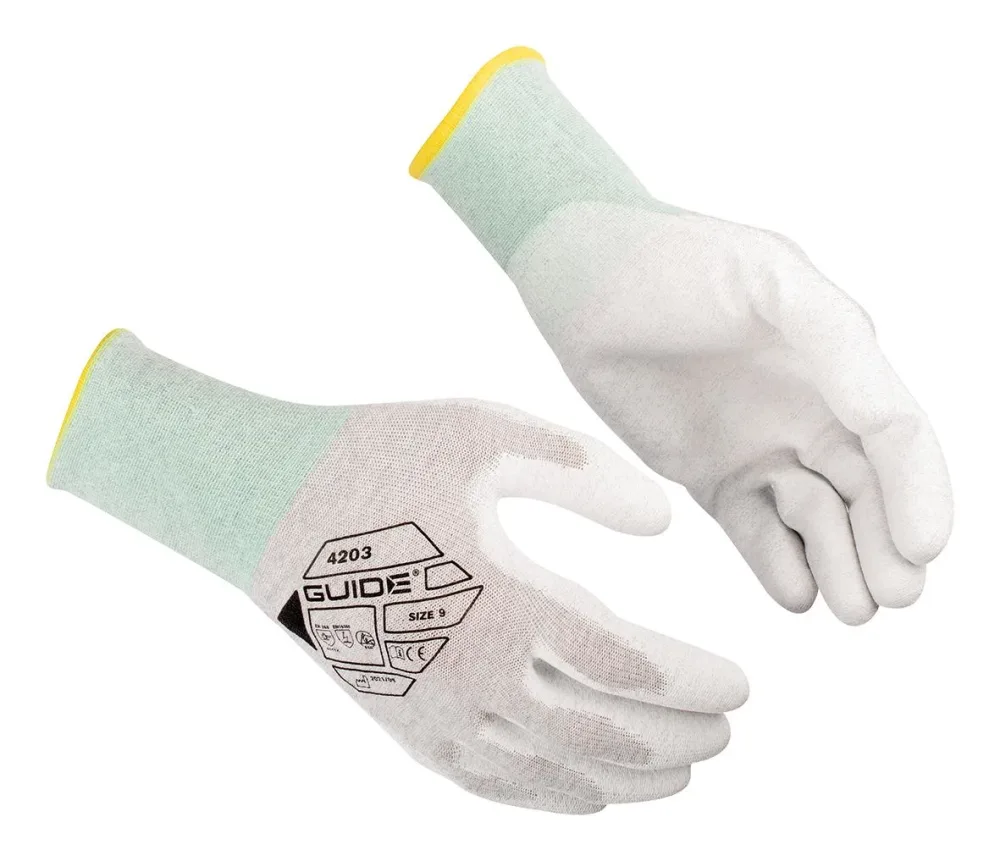 Guide Gloves 4203 Handske nylon, ESD, antistatisk, touch 9
