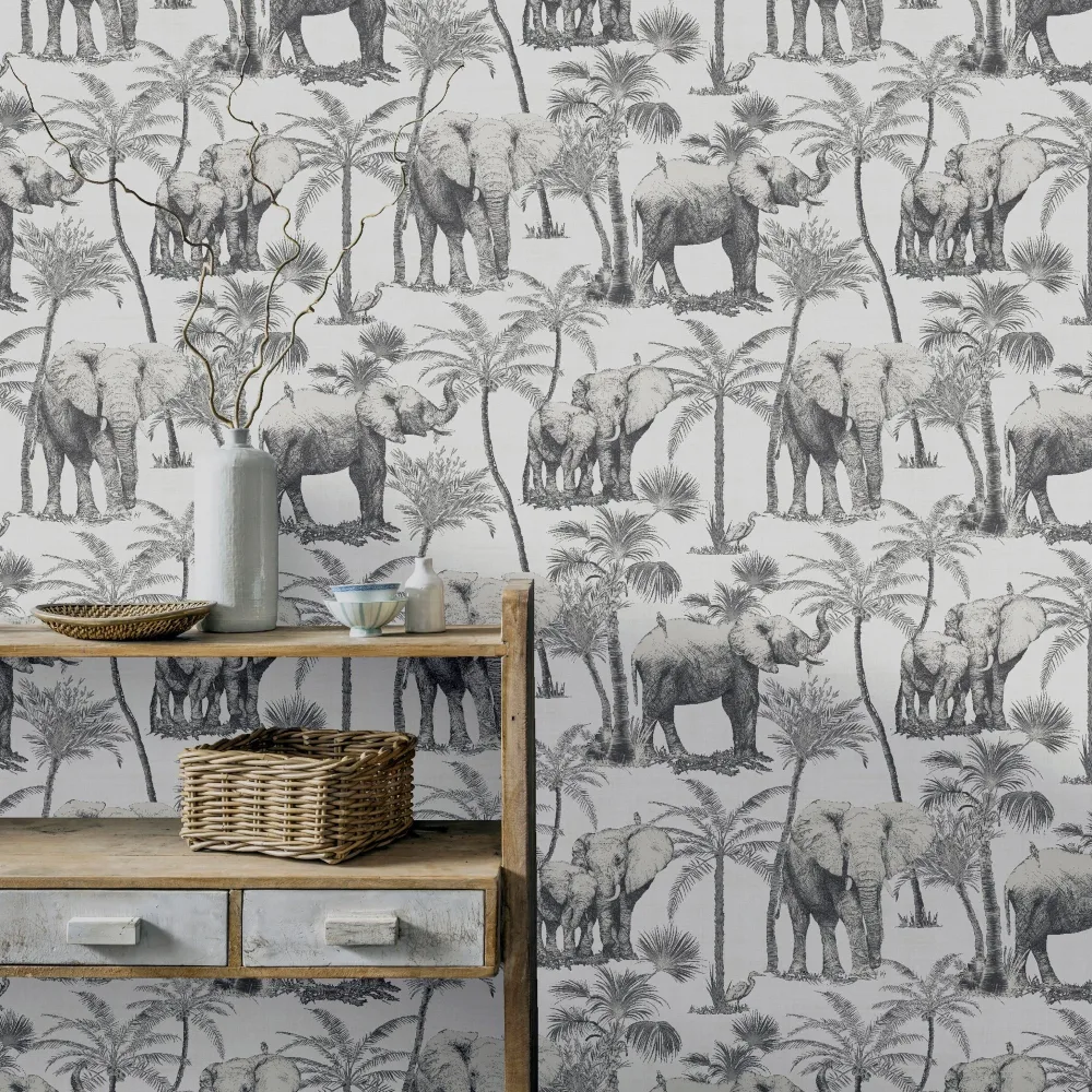 Arthouse Fantasia III 296700 Tapet Safari Elephant Charcoal