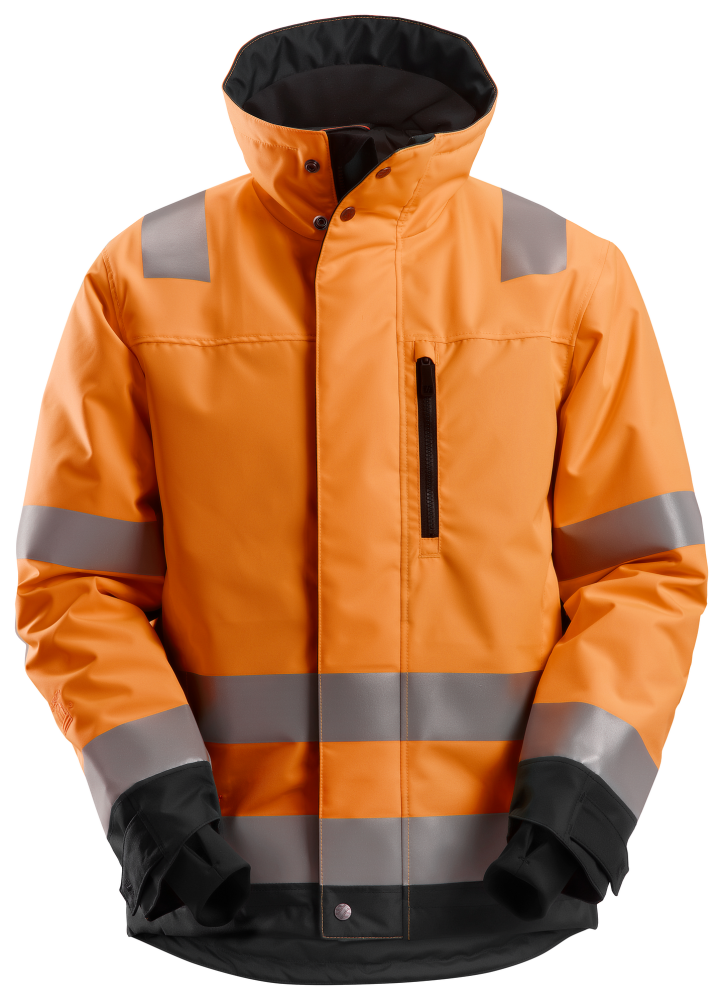 FODRAD SNICKERS WORKWEAR JACKA 37.5 HV KL3, ORANGE/SVART STL XL