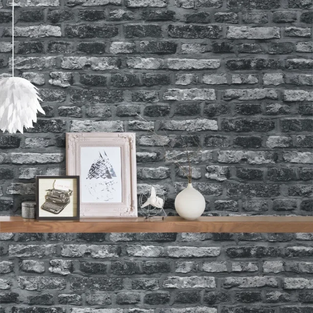 Living Walls Best of Wood´n Stone III T2812 Tapet Grå/svart