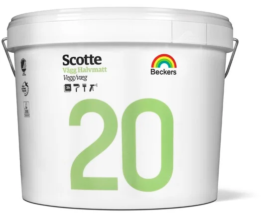 Scotte 20 - Halvmatt väggfärg - Valfri Kulör 10L