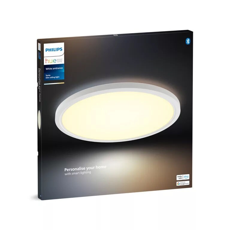 Kjøp Philips Hue Takarmatur Tento HUE, WA, rund, 55 cm, 25W, hvit