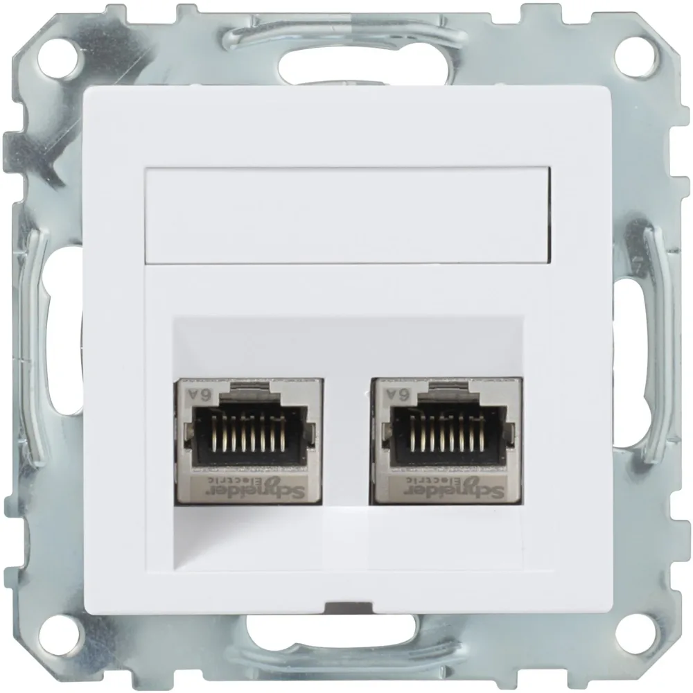Schneider Electric WDE002440 Modularuttag central täckplatta, lutande