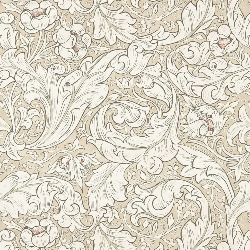 Pure Bachelors Button Linen/coral Dmpu216051 Beige Tapet | Stuvbutiken - Bild 2
