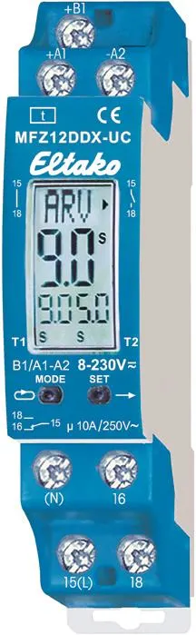 Eltako MFZ12DDX-UC Tidrelä digitalt, 1-vxl, 10 A, 250V (AC)