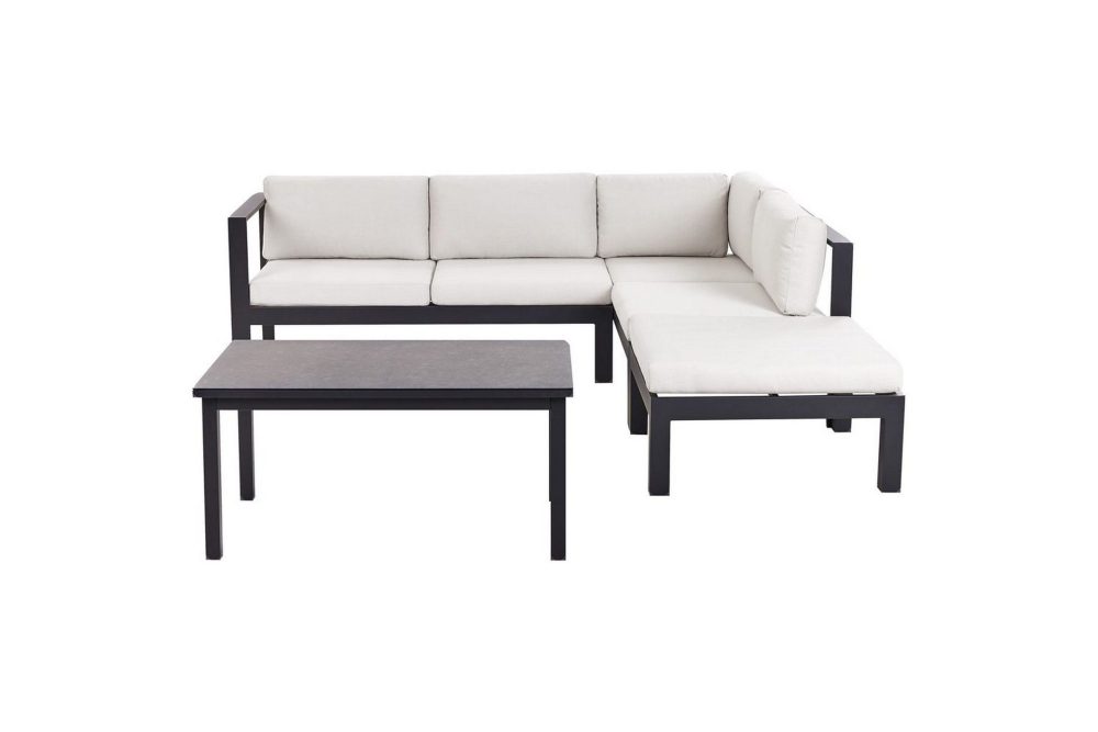 Loungegrupp Messina Vit/svart/grå