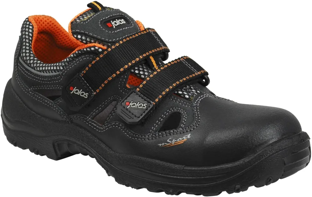 Jalas 3400A Monza Sport Skyddssandal S1, aluminiumhätta, svart/röd 40