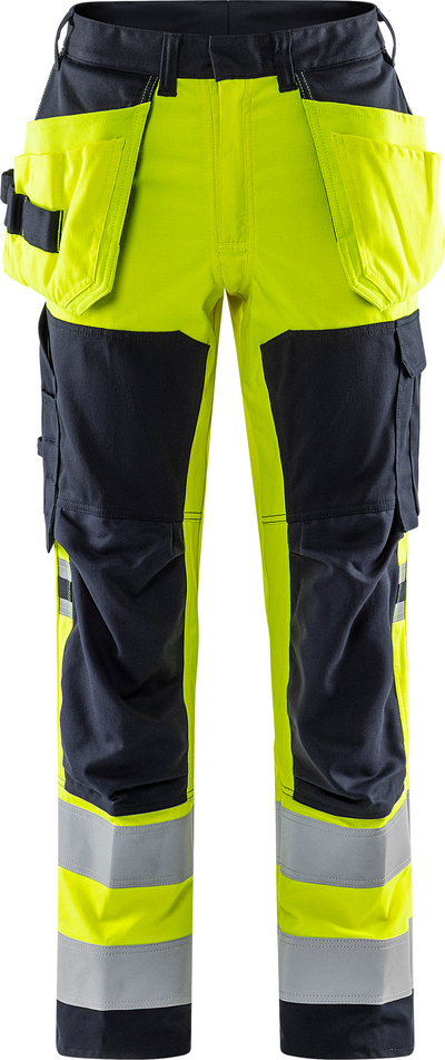 STRETCHBYXA FLAM 2267 ATHF VARSELGUL/MARINBLÅ STL C56
