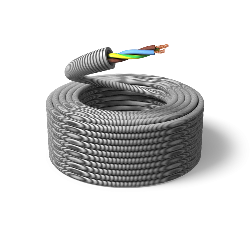 PM FLEX FQ Installationskabel fördragen, 100 m, tvinnad 3G1.5 mm², ytter-Ø16 mm