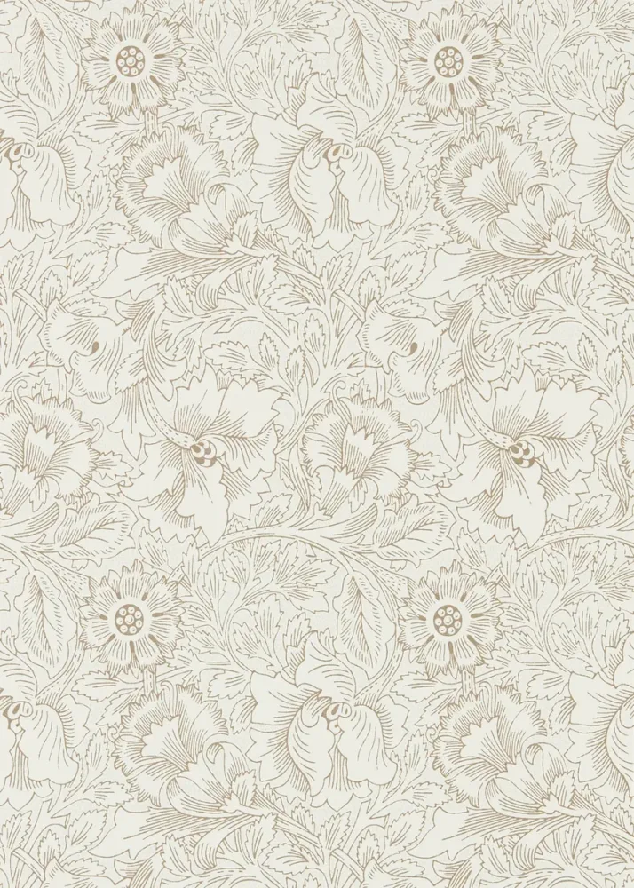 Morris & Co - Pure Poppy Cream/Gold Morris Pure Wallpapers