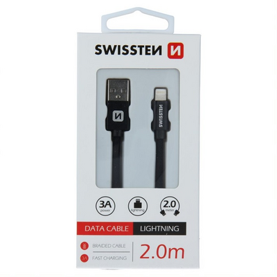 LADDKABEL TEXTILKABEL USB/LIGHTNING 2M