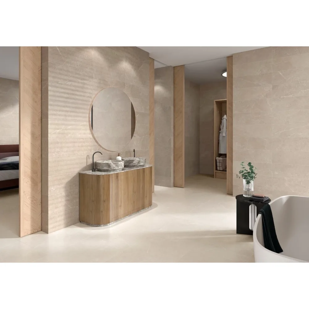 Klinker Granitkeramik Solid Cream Ljusbeige, 60x60cm | Stuvbutiken - Bild 3