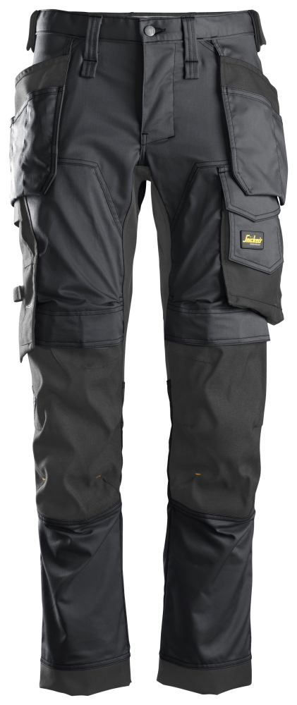 ARBETSBYXA SNICKERS WORKWEAR STRETCH HF AW, STÅLGRÅ/SVART 92