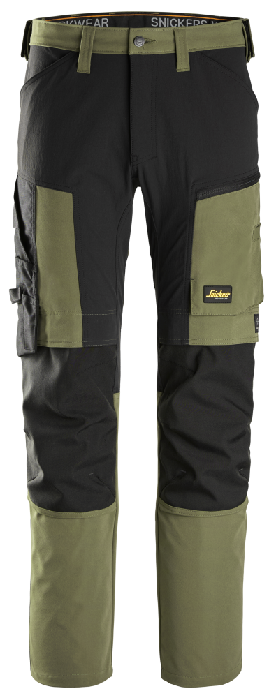 ARBETSBYXA SNICKERS WORKWEAR AW KHAKIGRÖN/SVART, STL 44