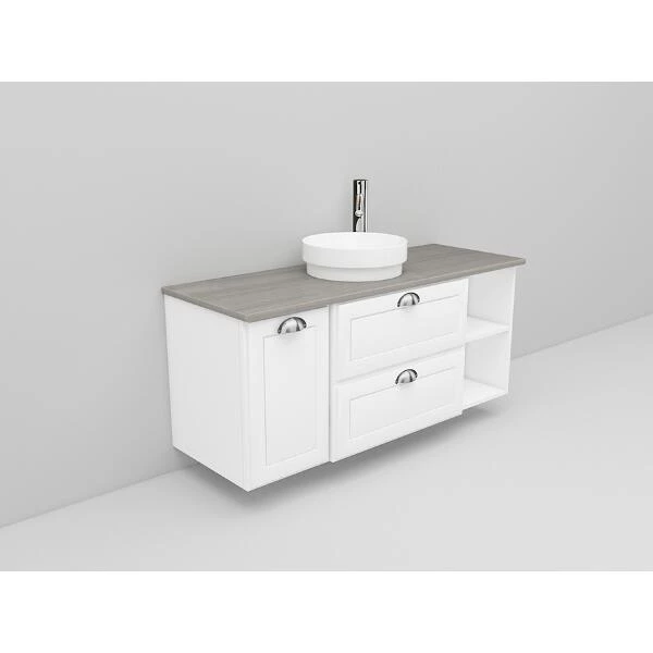 Badrumsmöbel Flexline Modell 164 120cm, Vit, Fasad Ram | Stuvbutiken - Bild 2