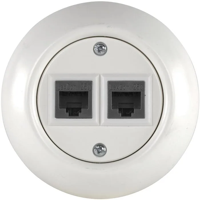Schneider Electric Renova Data- och teleuttag infällt, 2x8-pol Svart - Bild 2