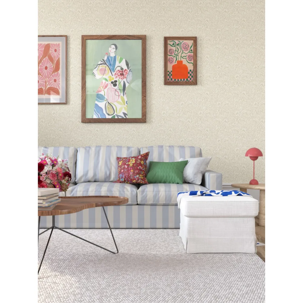 Linnea Emma 430-02 Beige Tapet | Stuvbutiken - Bild 3