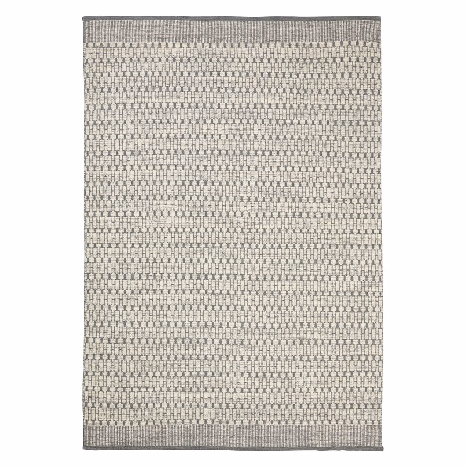 Dhurry Wool Mahi Matta 80x250 cm, Off White/Grey