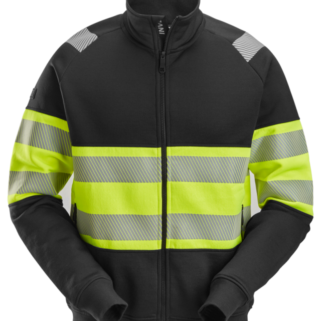 JACKA SNICKERS WORKWEAR VARSEL KL 1, SVART/VARSELGUL XXL