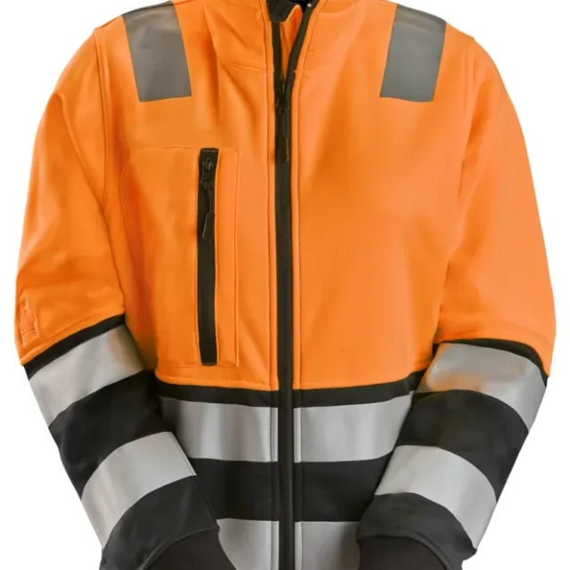 Snickers Workwear 8073 Fleecejacka varsel, orange/svart XL