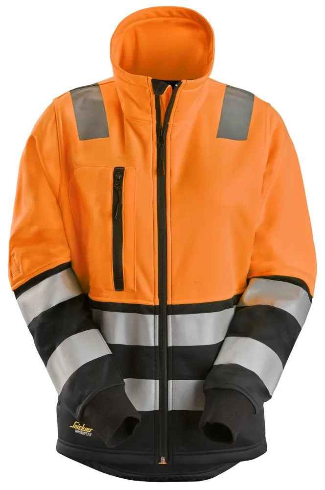 Snickers Workwear 8073 Fleecejacka varsel, orange/svart XL