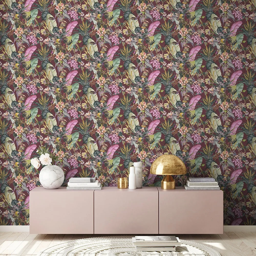 A.S. Création Dream Flowery 38176-5 Tapet Röd/Multi
