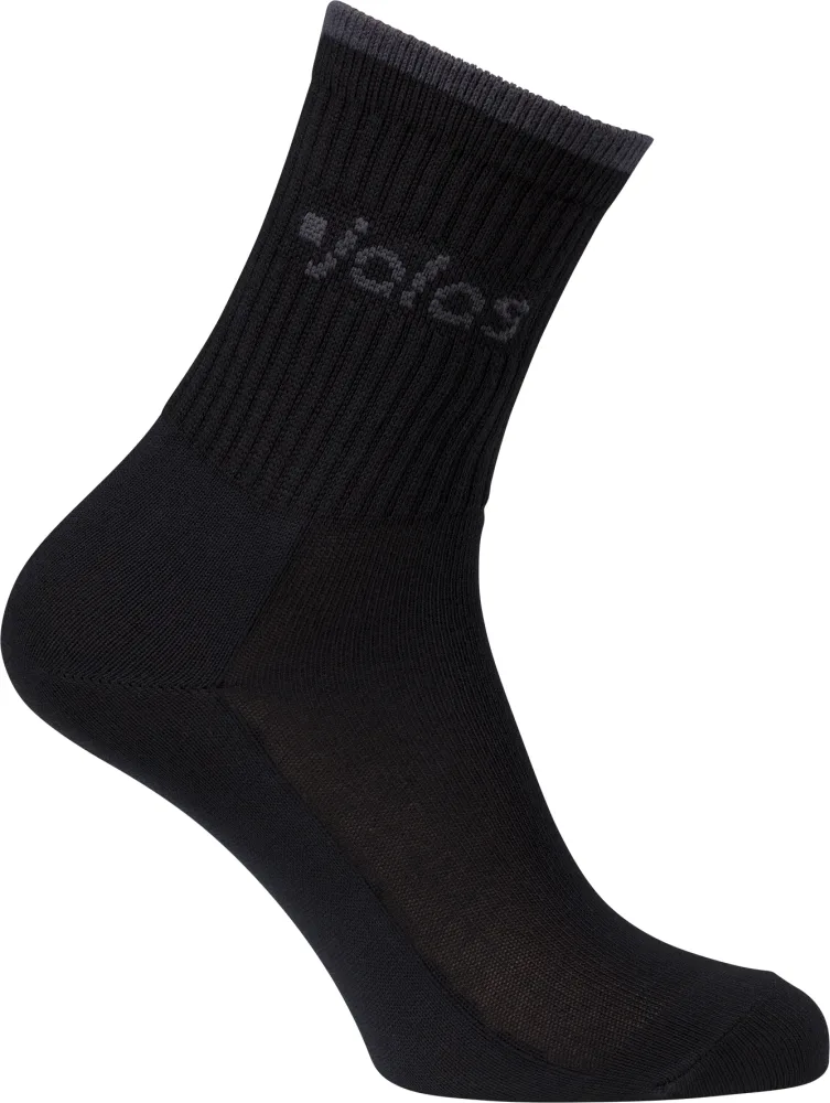 Jalas 8208B Strumpa svart, ribbat skaft 34-36