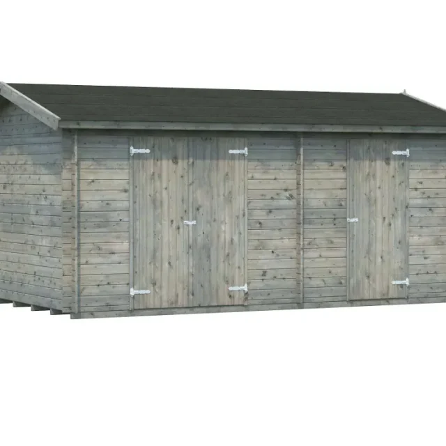 Palmako Jari Förråd 15 m²/inv. 14,5 m², grå impregnerad
